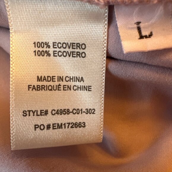 NWT Cloth & Stone Lavender EcoVero Luxe Satin Blouse Large - Picture 5 of 6